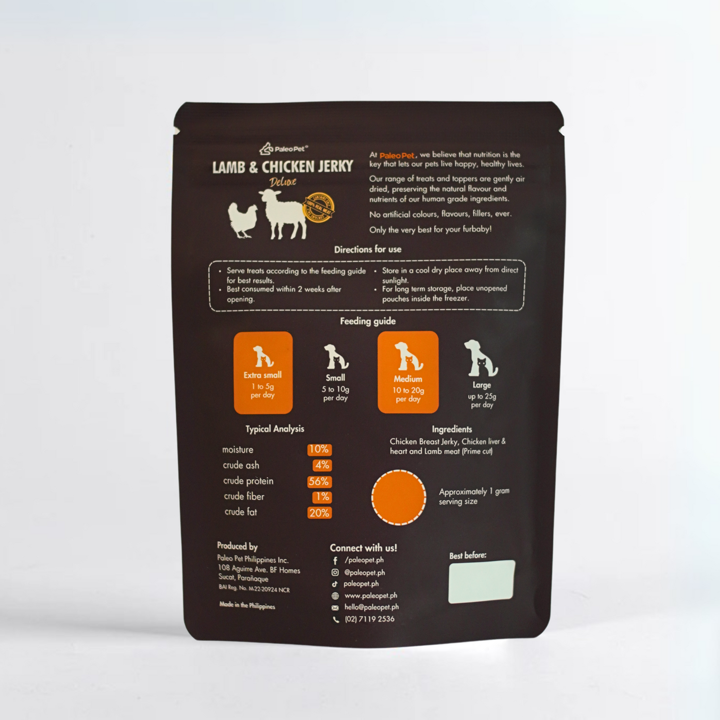 paleo pet LCJ Back deluxe