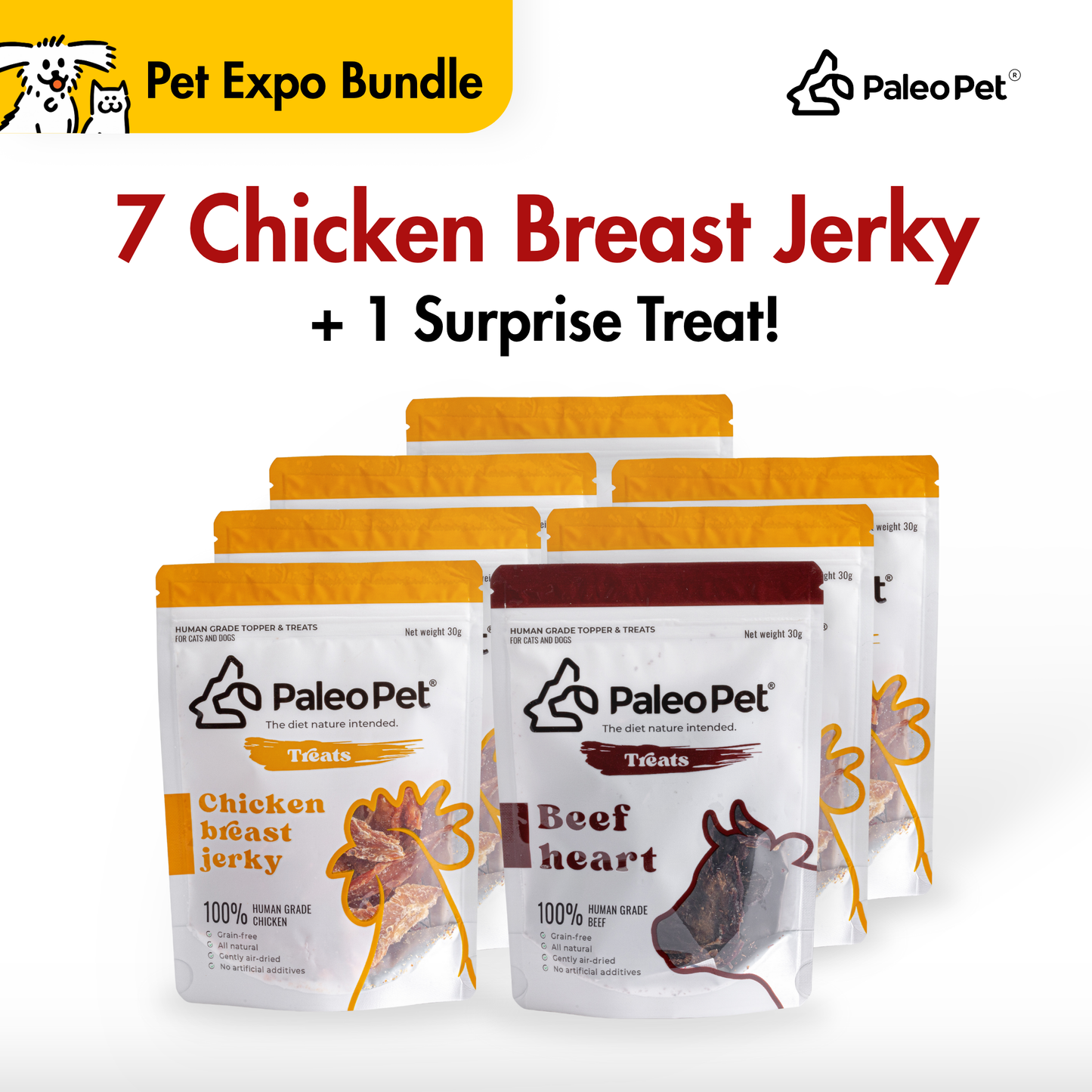 paleo pet expo bundle 7 chicken plus 1