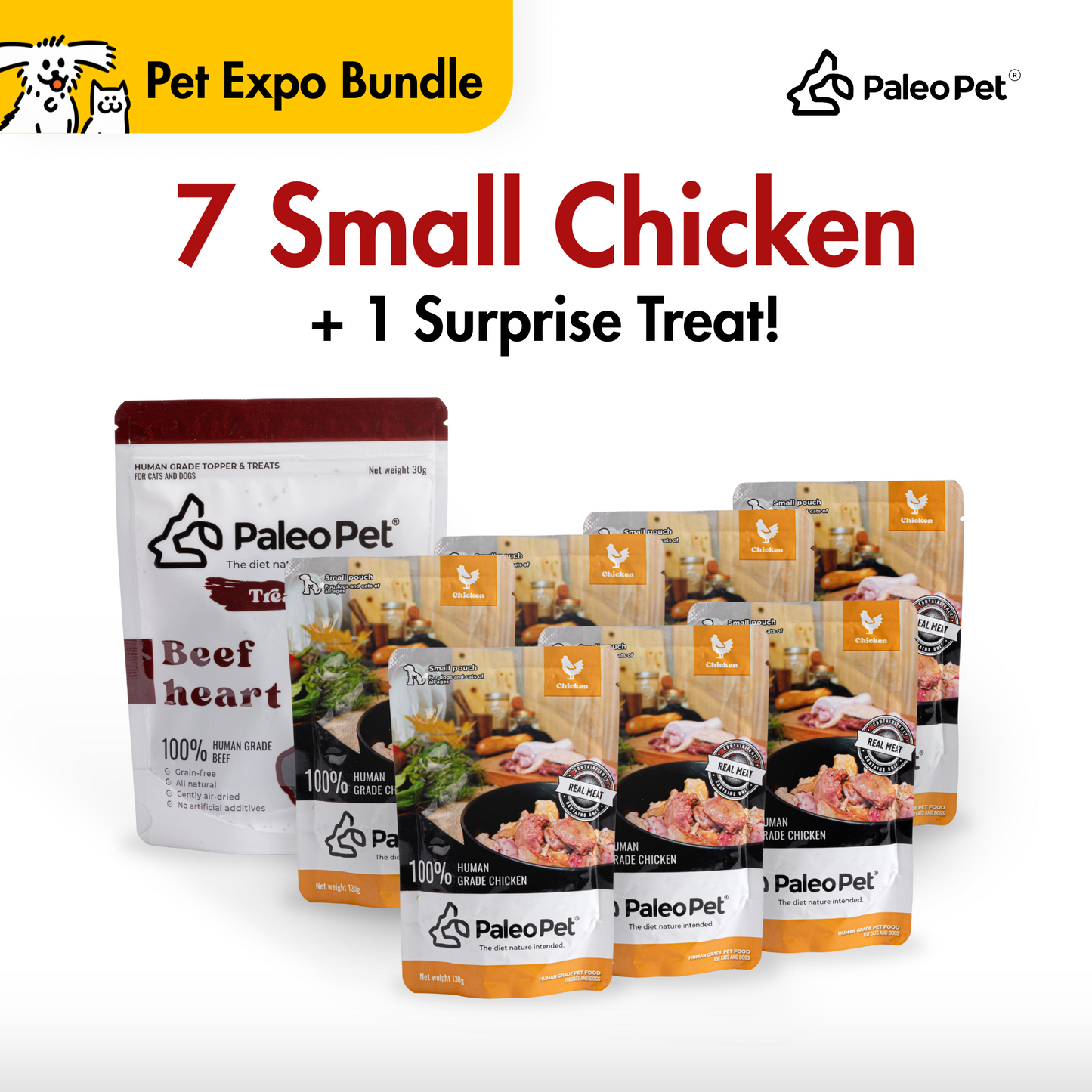 paleo pet expo bundle 7 small chicken plus 1