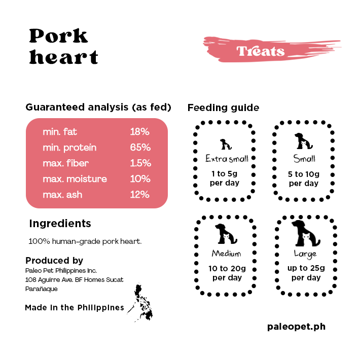 paleo pet pork heart treats ingredients
