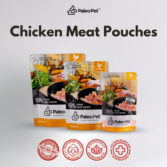 paleo pet chicken meat pouches