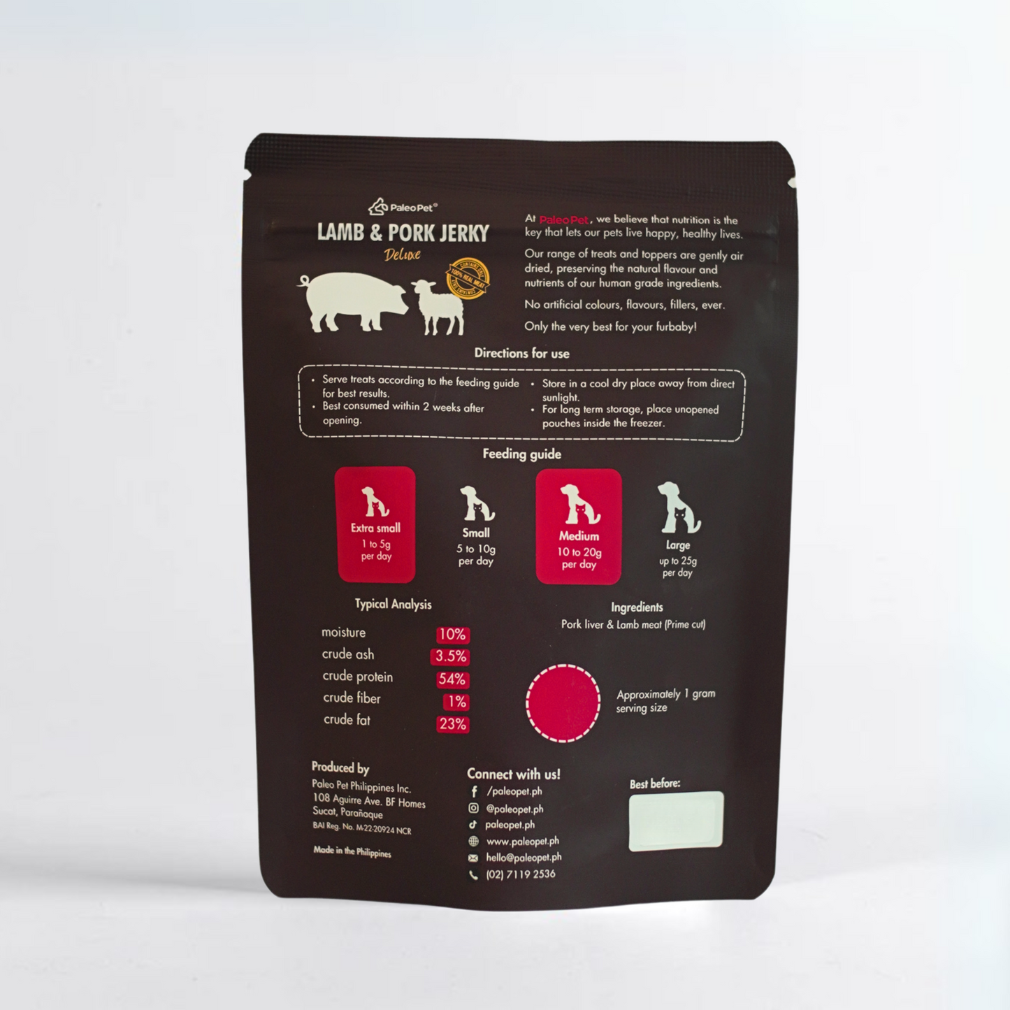 paleo pet LPJ Back deluxe