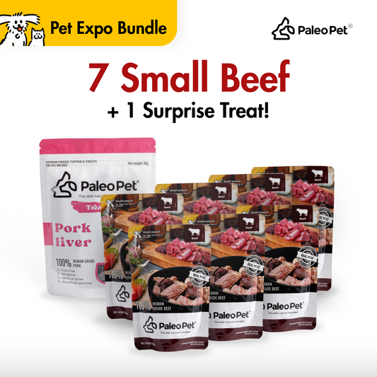 paleo pet expo bundle 7 small beef plus 1