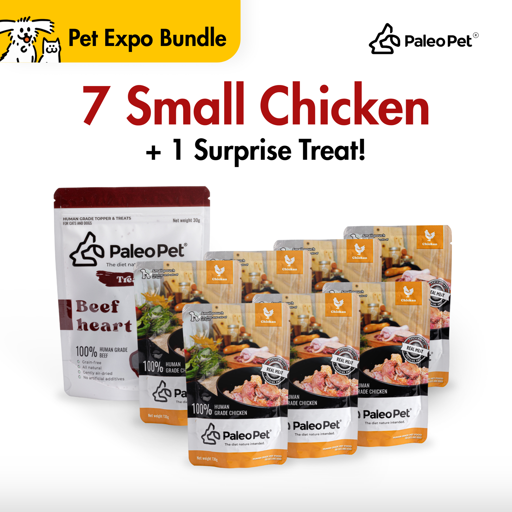 paleo pet expo bundle 7 small chicken plus 1