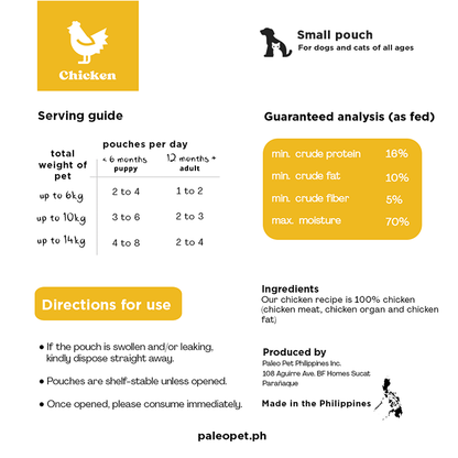 chicken small pouch ingredients